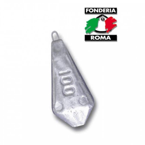 Piombo Bolentino Quadrifaccettato Con Anello Inox Fonderia Roma