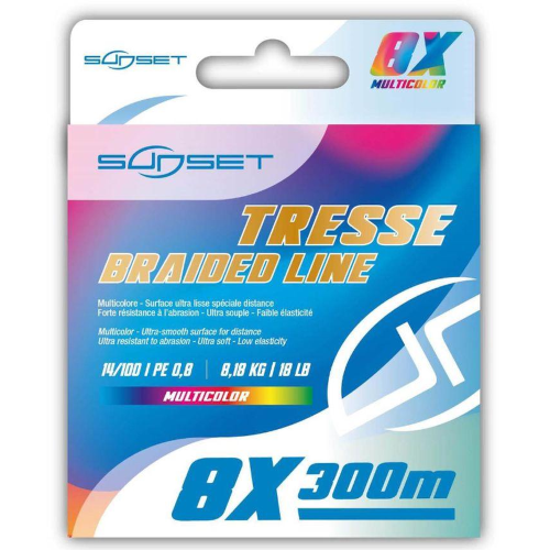 Trecciato Tresse 8X RS Competition Multicolor 300 Mt Sunset