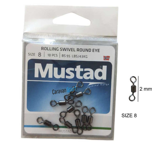 Girella Rolling Swivel Round Eye MA035 Mustad