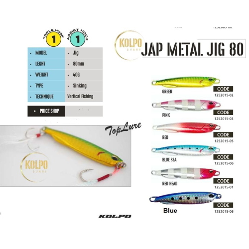 Kolpo Yamashiro Jap Metal Jig 80 - 40 gr
