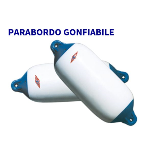 Parabordo Gonfiabile Bianco Con Calotte Blu