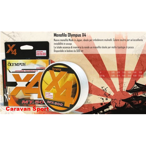 Monofilo X4 500 mt Olympus