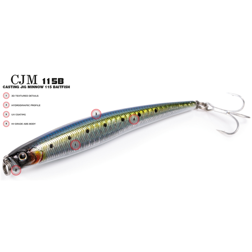Casting Jig Minnow CJM 115B S Molix