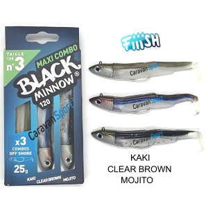 Maxi Combo Black Minnow 120 - N° 3 Fiiish