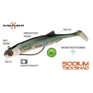 Sodium Tex Shad 4" - 100 mm Sakura