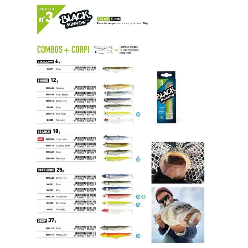 Combo Black Minnow 120 Fiiish